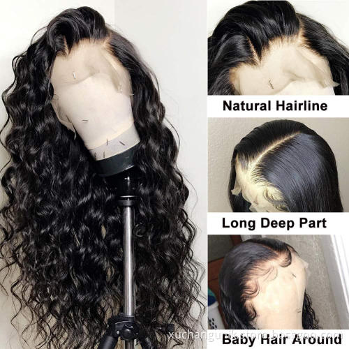 Uniky 10A Cuticle Aligned Virgin Indian Hair Raw Unprocessed Lace Frontal Wig Loose Deep Wave Women Human Hair Lace Front Wigs